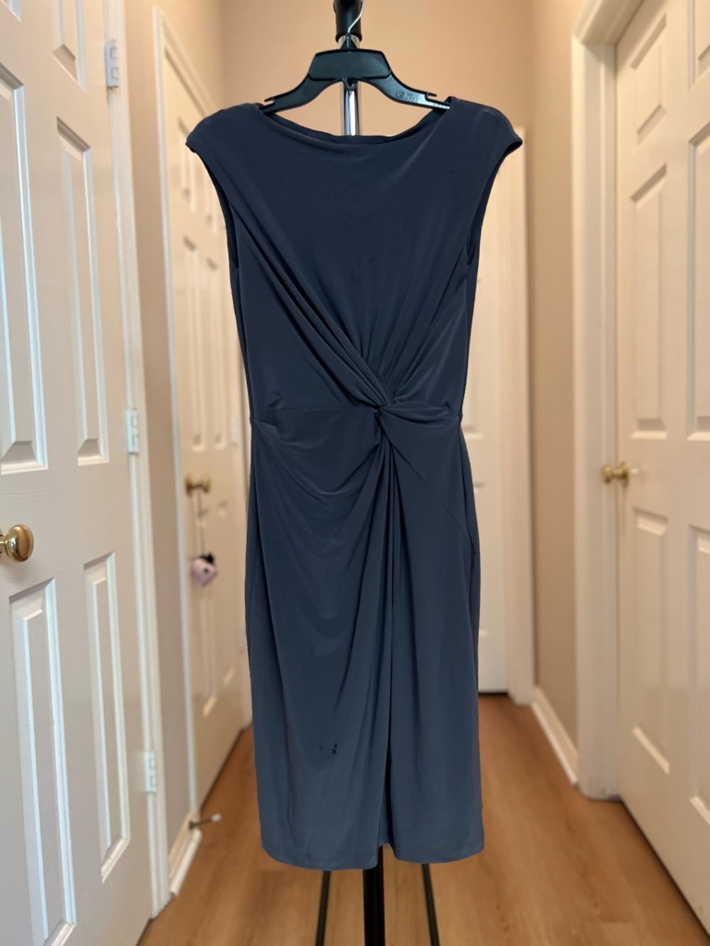 Ralph Lauren Slate-Blue Twist-Front Midi Dress (Graduation) - Picture 1 of 6
